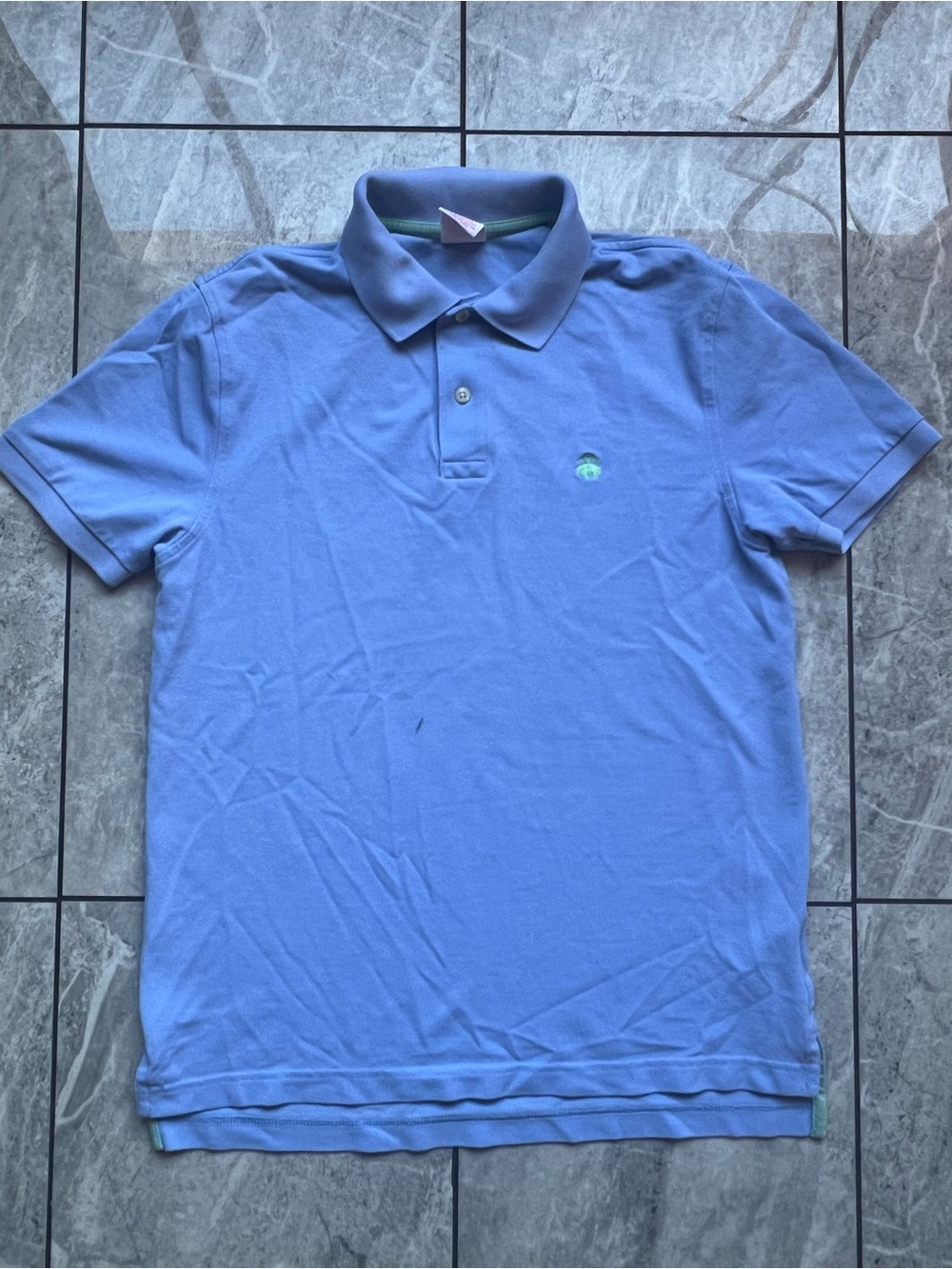 Brooks Brothers Mens Blue Supima Cotton Performance Polo Shirt S Original Fit